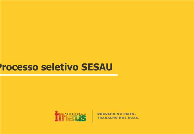 Processo seletivo saúde